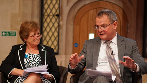 Moderator Jane Fuller and Chair Hans Hoogervorst