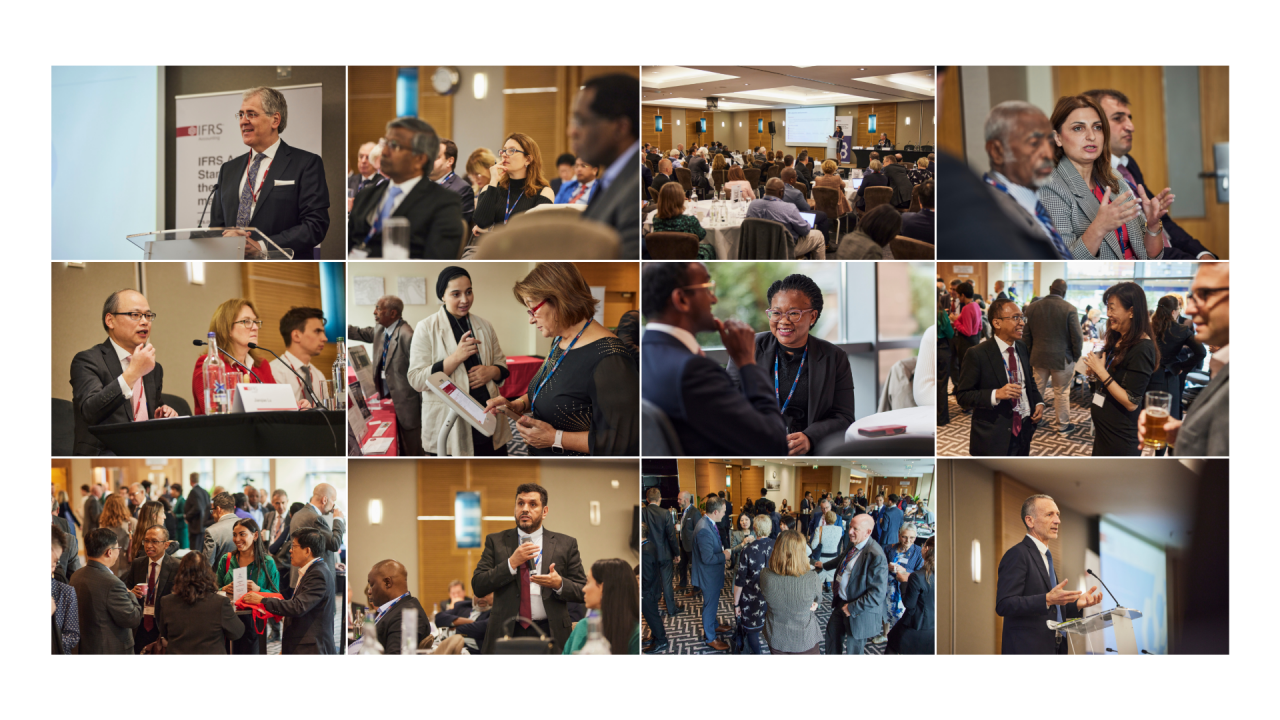 Collage image of speakers and delegates at the IFRS Foundation's World Standard Setters Conference 2022