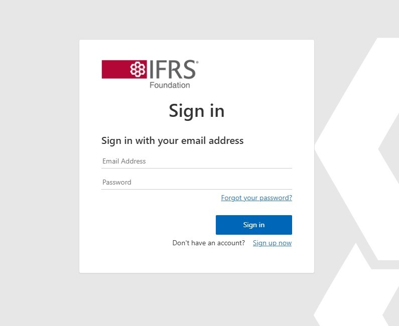 Image of the new sign-in page